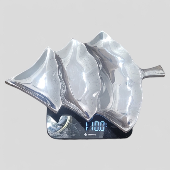 Ann Kary Vintage Pewter Christmas Tree Shape Serving Trinket Display Tray - Picture 8 of 8